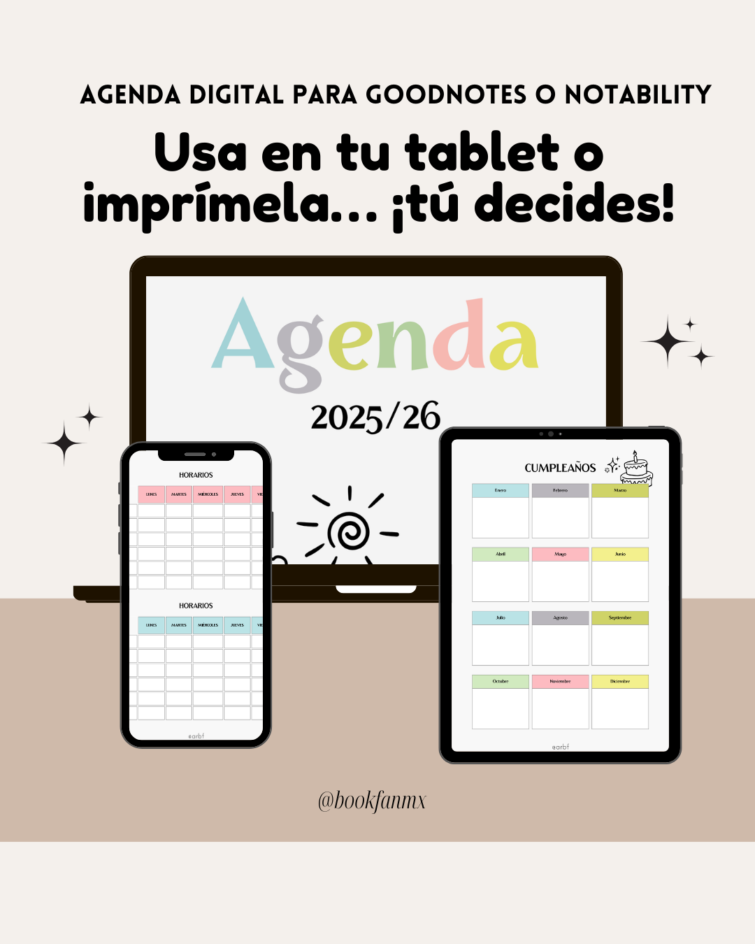 Agenda escolar 2025/26 para imprimir – Colorida, práctica y lista para ...